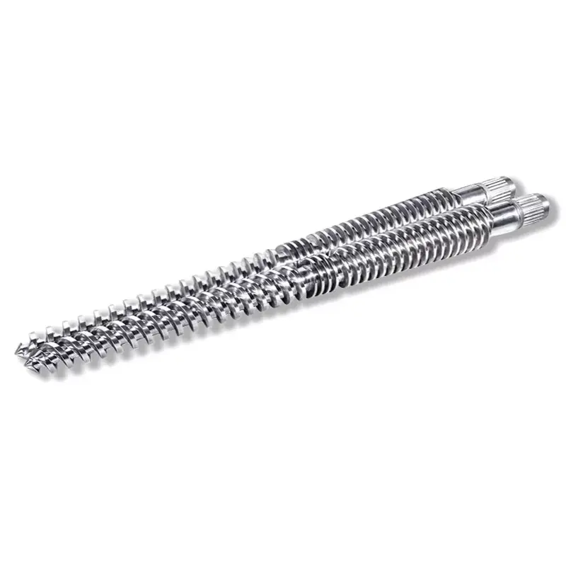 In elkaar grijpende conische dubbele schroef